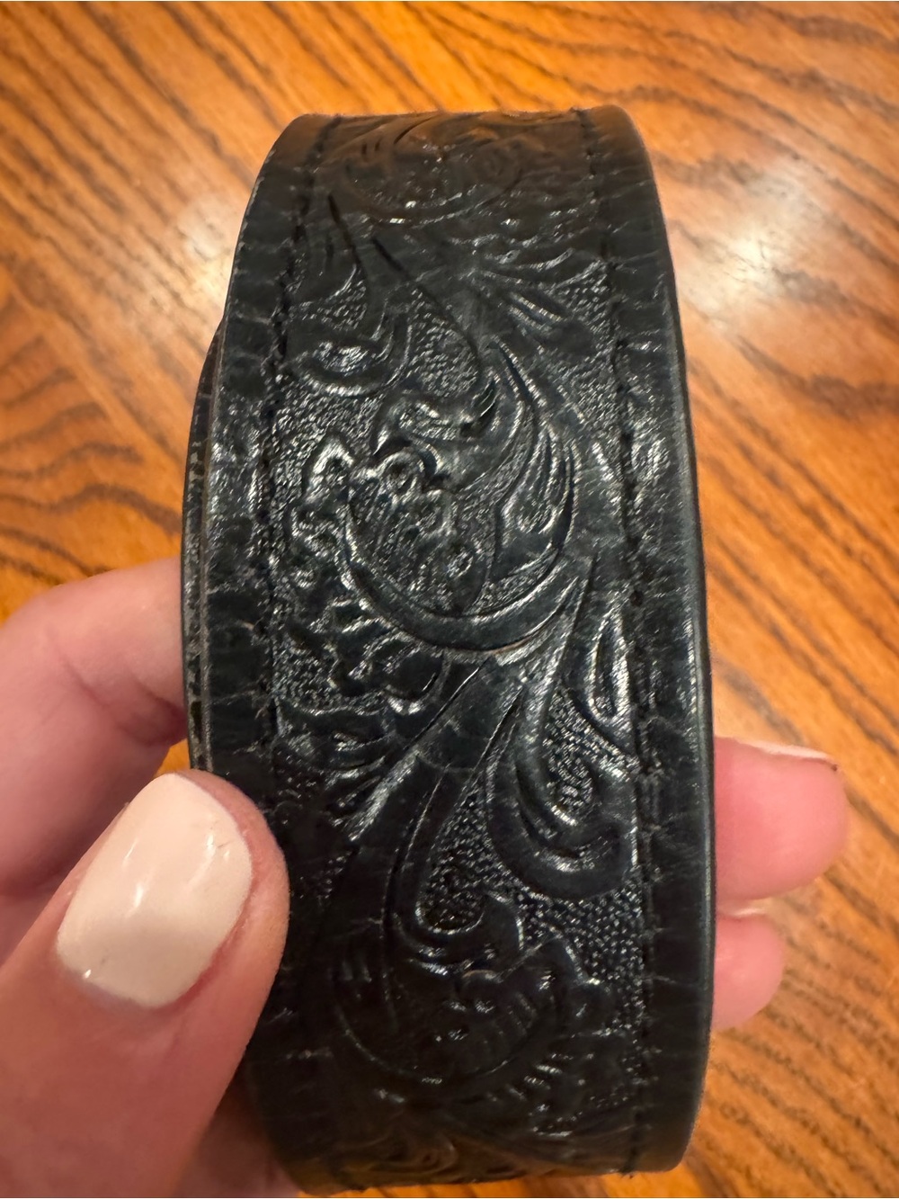 Ariat Black Embossed Leather Belt